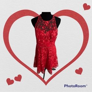 David’s Bridal Illusion Lace Dress